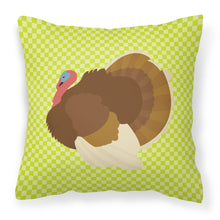 Load image into Gallery viewer, French Turkey Dindon Green Fabric Decorative Pillow BB7816PW1818