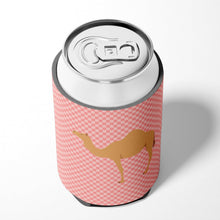 Load image into Gallery viewer, Arabian Camel Dromedary Pink Check Can or Bottle Hugger BB7817CC