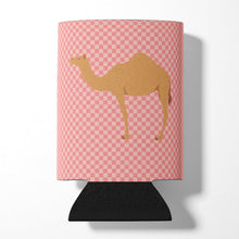 Load image into Gallery viewer, Arabian Camel Dromedary Pink Check Can or Bottle Hugger BB7817CC