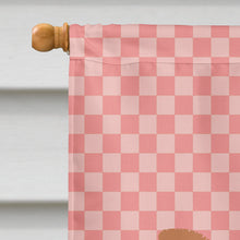 Load image into Gallery viewer, Bactrian Camel Pink Check Flag Canvas House Size BB7818CHF
