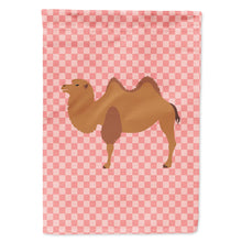 Load image into Gallery viewer, Bactrian Camel Pink Check Flag Canvas House Size BB7818CHF