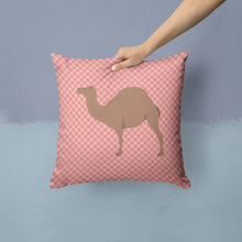 Load image into Gallery viewer, F1 Hybrid Camel Pink Check Throw Pillow - 14x14 Decorative Pillow – Art for Your Home &amp; Patio BB7819PW1414