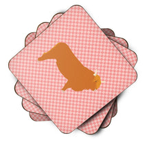 Load image into Gallery viewer, Highland Cow Pink Check Foam Coaster  BB7820FC