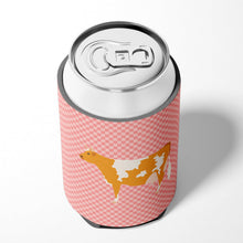 Load image into Gallery viewer, Guernsey Cow Pink Check Can or Bottle Hugger BB7821CC