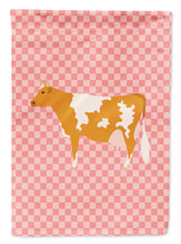 Load image into Gallery viewer, Guernsey Cow Pink Check Garden Flag - Outdoor Decorative Yard Flag