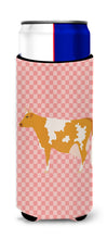 Load image into Gallery viewer, Guernsey Cow Pink Check   Hugger for slim cans