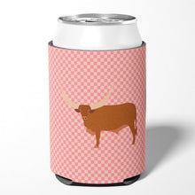 Load image into Gallery viewer, Ankole-Watusu Cow Pink Check Can or Bottle Hugger BB7823CC