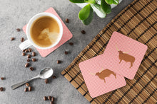Load image into Gallery viewer, Ankole-Watusu Cow Pink Check Foam Coaster  BB7823FC