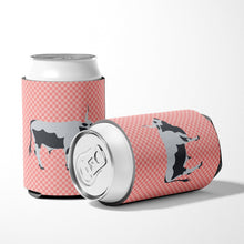Load image into Gallery viewer, Hungarian Grey Steppe Cow Pink Check Can or Bottle Hugger BB7824CC