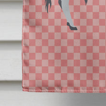 Load image into Gallery viewer, Hungarian Grey Steppe Cow Pink Check Flag Canvas House Size BB7824CHF