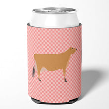 Load image into Gallery viewer, Jersey Cow Pink Check Can or Bottle Hugger BB7829CC