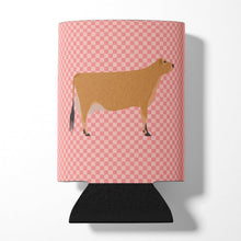 Load image into Gallery viewer, Jersey Cow Pink Check Can or Bottle Hugger BB7829CC