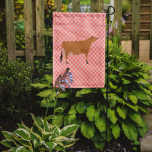 Load image into Gallery viewer, Jersey Cow Pink Check Garden Flag - Outdoor Decorative Yard Flag