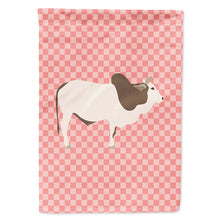 Load image into Gallery viewer, Malvi Cow Pink Check Flag Canvas House Size BB7830CHF