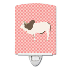 Load image into Gallery viewer, Malvi Cow Pink Check Ceramic Night Light BB7830CNL