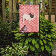 Load image into Gallery viewer, Malvi Cow Pink Check Garden Flag - Outdoor Decorative Yard Flag