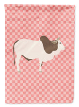 Load image into Gallery viewer, Malvi Cow Pink Check Garden Flag - Outdoor Decorative Yard Flag