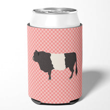 Load image into Gallery viewer, Belted Galloway Cow Pink Check Can or Bottle Hugger BB7831CC