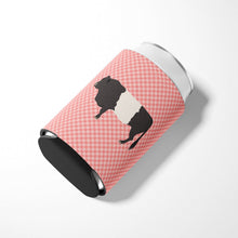 Load image into Gallery viewer, Belted Galloway Cow Pink Check Can or Bottle Hugger BB7831CC