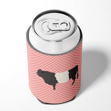 Load image into Gallery viewer, Belted Galloway Cow Pink Check Can or Bottle Hugger BB7831CC