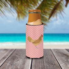 Load image into Gallery viewer, Frisian Friesian Chicken Pink Check   Hugger for slim cans