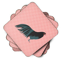 Load image into Gallery viewer, Sumatra Chicken Pink Check Foam Coaster  BB7833FC