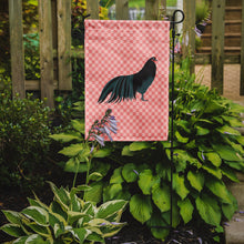 Load image into Gallery viewer, Sumatra Chicken Pink Check Garden Flag - Outdoor Decorative Yard Flag