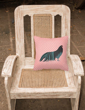 Load image into Gallery viewer, Sumatra Chicken Pink Check Fabric Decorative Pillow BB7833PW1818