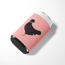 Load image into Gallery viewer, Polish Poland Chicken Pink Check Can or Bottle Hugger BB7834CC