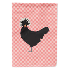 Load image into Gallery viewer, Polish Poland Chicken Pink Check Flag Canvas House Size BB7834CHF