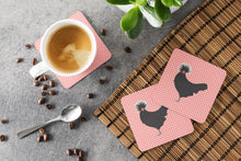 Load image into Gallery viewer, Polish Poland Chicken Pink Check Foam Coaster  BB7834FC