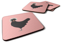 Load image into Gallery viewer, Polish Poland Chicken Pink Check Foam Coaster  BB7834FC