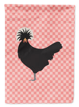 Load image into Gallery viewer, Polish Poland Chicken Pink Check Garden Flag - Outdoor Decorative Yard Flag