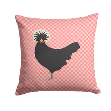 Load image into Gallery viewer, Polish Poland Chicken Pink Check Throw Pillow - 14x14 Decorative Pillow – Art for Your Home &amp; Patio BB7834PW1414