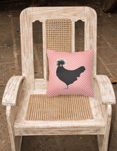Load image into Gallery viewer, Polish Poland Chicken Pink Check Fabric Decorative Pillow BB7834PW1818
