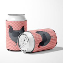 Load image into Gallery viewer, Jersey Giant Chicken Pink Check Can or Bottle Hugger BB7835CC
