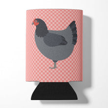 Load image into Gallery viewer, Jersey Giant Chicken Pink Check Can or Bottle Hugger BB7835CC