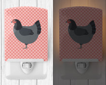 Load image into Gallery viewer, Jersey Giant Chicken Pink Check Ceramic Night Light BB7835CNL