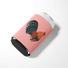 Load image into Gallery viewer, Dutch Bantam Chicken Pink Check Can or Bottle Hugger BB7836CC