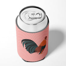 Load image into Gallery viewer, Dutch Bantam Chicken Pink Check Can or Bottle Hugger BB7836CC