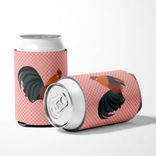 Load image into Gallery viewer, Dutch Bantam Chicken Pink Check Can or Bottle Hugger BB7836CC