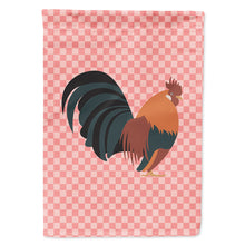 Load image into Gallery viewer, Dutch Bantam Chicken Pink Check Flag Canvas House Size BB7836CHF