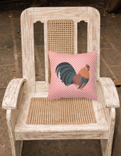 Load image into Gallery viewer, Dutch Bantam Chicken Pink Check Fabric Decorative Pillow BB7836PW1818