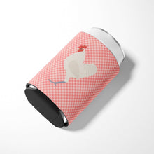 Load image into Gallery viewer, German Langshan Chicken Pink Check Can or Bottle Hugger BB7837CC