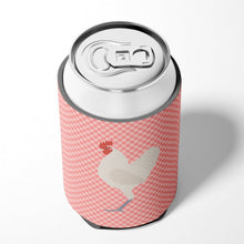 Load image into Gallery viewer, German Langshan Chicken Pink Check Can or Bottle Hugger BB7837CC
