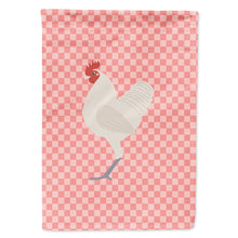 Load image into Gallery viewer, German Langshan Chicken Pink Check Flag Canvas House Size BB7837CHF