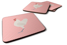Load image into Gallery viewer, German Langshan Chicken Pink Check Foam Coaster  BB7837FC