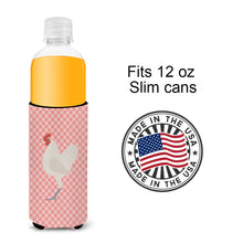 Load image into Gallery viewer, German Langshan Chicken Pink Check   Hugger for slim cans