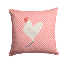 Load image into Gallery viewer, German Langshan Chicken Pink Check Throw Pillow - 14x14 Decorative Pillow – Art for Your Home &amp; Patio BB7837PW1414