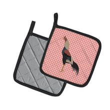 Load image into Gallery viewer, Kulang Chicken Pink Check Pot Holders - Set of 2 - Heat-Resistant Kitchen Essentials BB7838PTHD